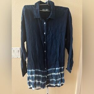 Uniqlo Tie Die Long Sleeve Button Down Shirt - Size L